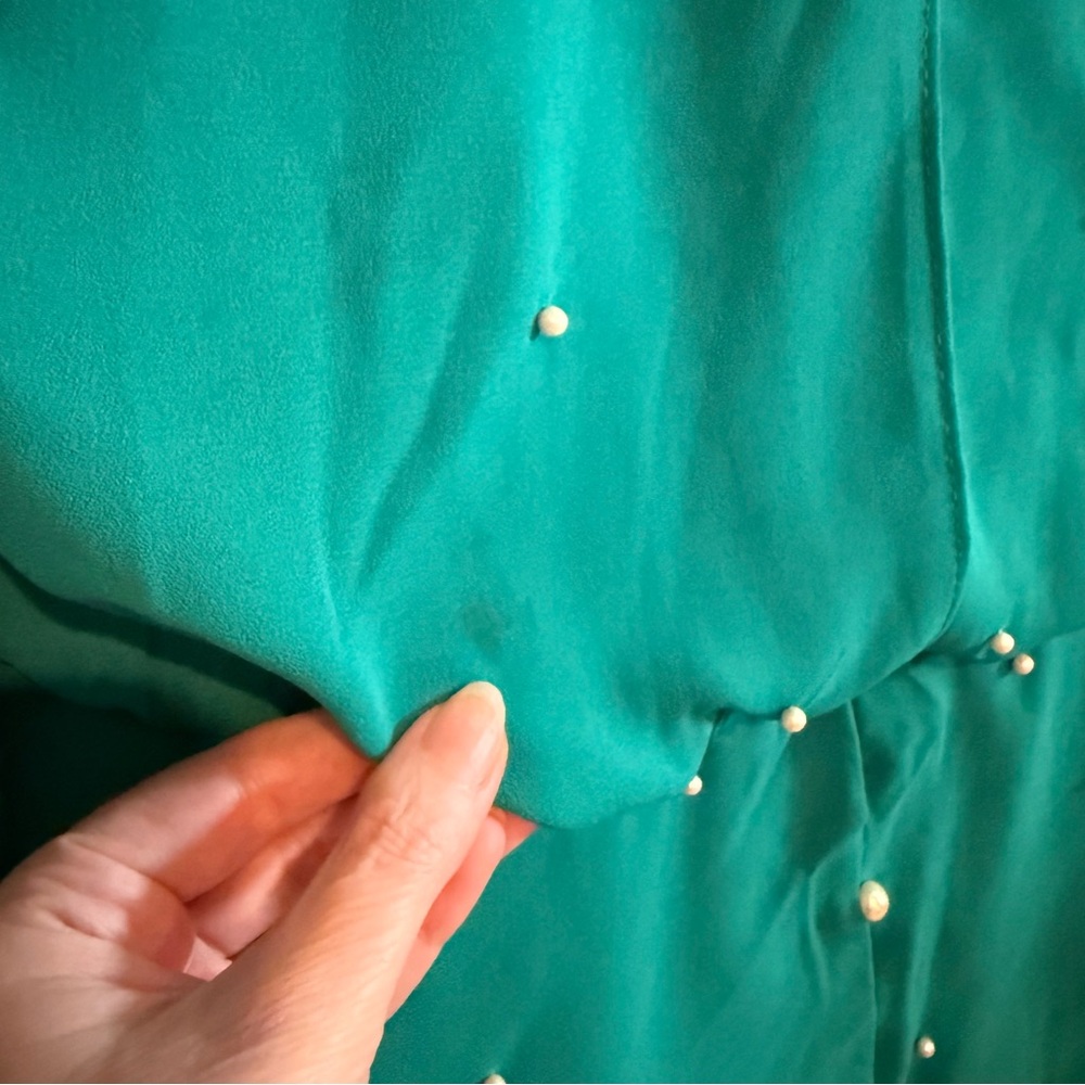 Vintage 1980s Semi-Formal Pearl Detail Dress - Picture 8 of 8